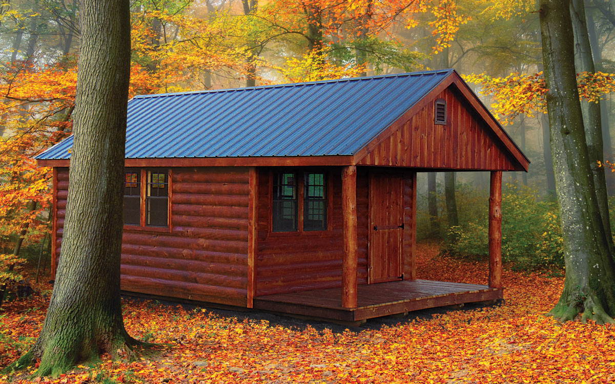 gable cabin - log edition - sunrise structures